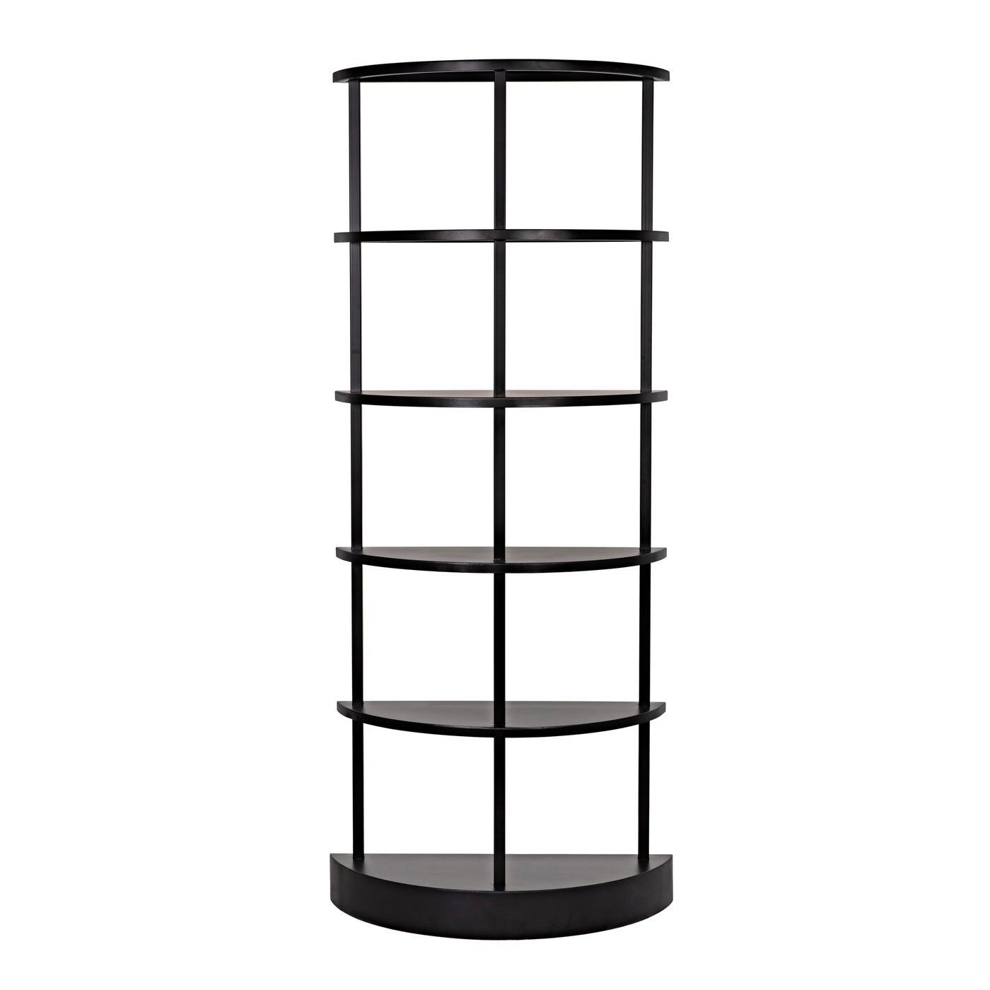 Noir Spago Bookcase, Black Metal-Noir Furniture-Blue Hand Home