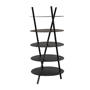 Noir Gautama Shelf, Black Metal-Noir Furniture-Blue Hand Home