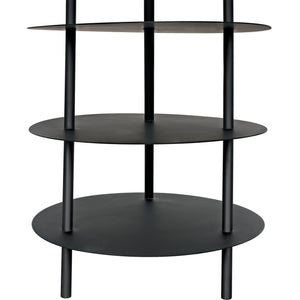 Noir Gautama Shelf, Black Metal-Noir Furniture-Blue Hand Home