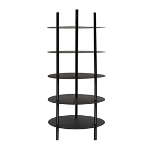 Noir Gautama Shelf, Black Metal-Noir Furniture-Blue Hand Home