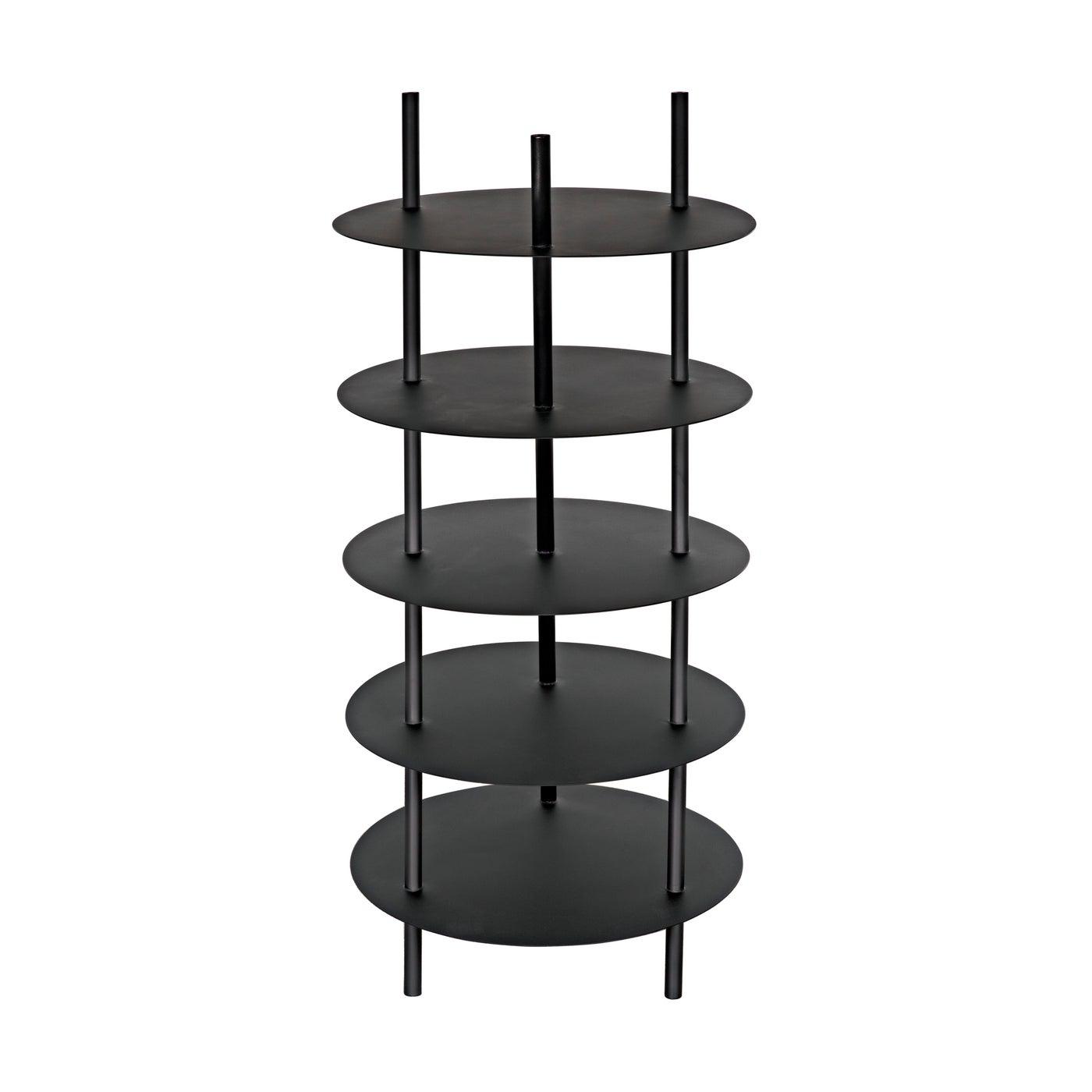 Noir Gautama Shelf, Black Metal-Noir Furniture-Blue Hand Home