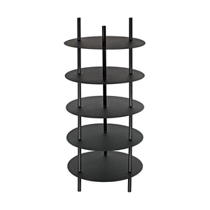 Noir Gautama Shelf, Black Metal-Noir Furniture-Blue Hand Home