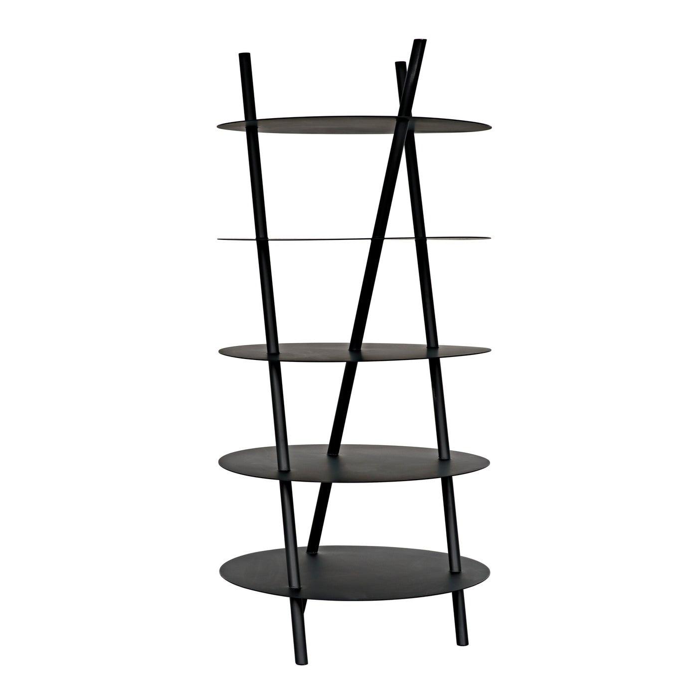 Noir Gautama Shelf, Black Metal-Noir Furniture-Blue Hand Home