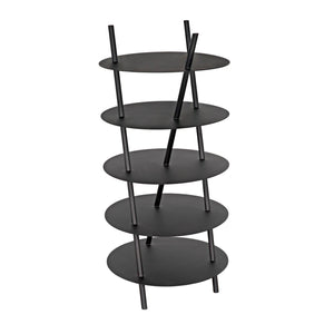 Noir Gautama Shelf, Black Metal-Noir Furniture-Blue Hand Home