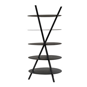 Noir Gautama Shelf, Black Metal-Noir Furniture-Blue Hand Home