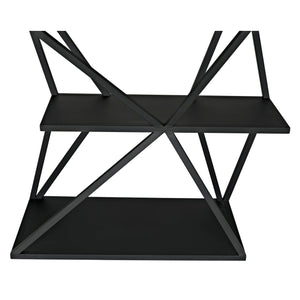 Sutro Shelf, Black Steel-Noir Furniture-Blue Hand Home