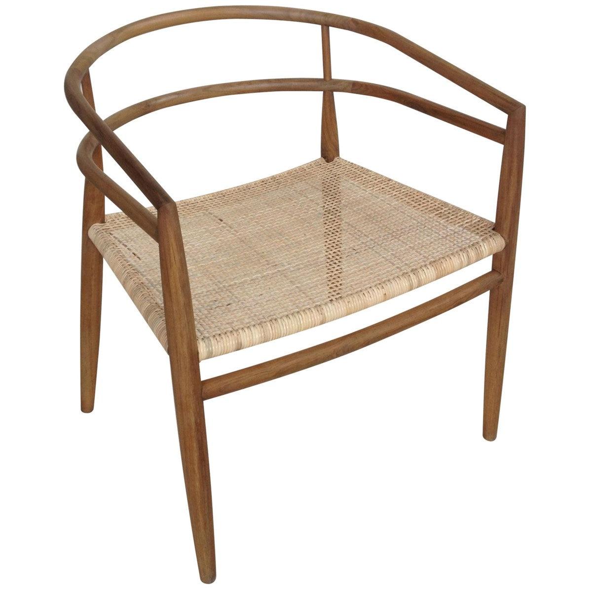 Rattan and best sale teak chair