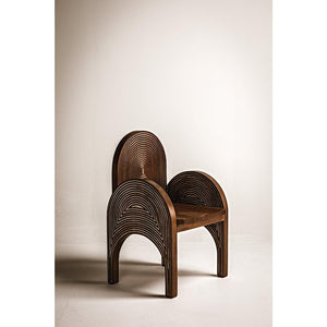 Mars Chair, Dark Walnut with Details-Noir Furniture-Blue Hand Home