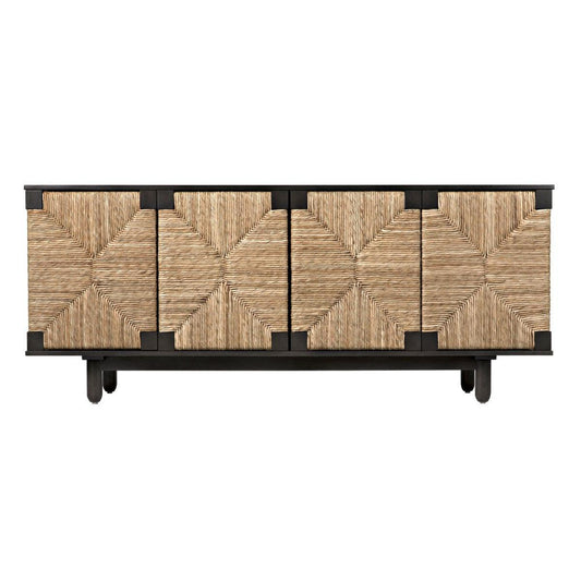 Noir Brook 4 Door Sideboard, Pale-Noir Furniture-Blue Hand Home