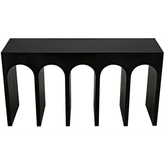 Noir Furniture Bridge Console, Hand Rubbed Black-Noir Furniture-Blue Hand Home