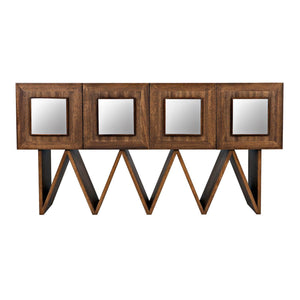 Jean-Michel Sideboard, Dark Walnut with Mirror-Noir Furniture-Blue Hand Home