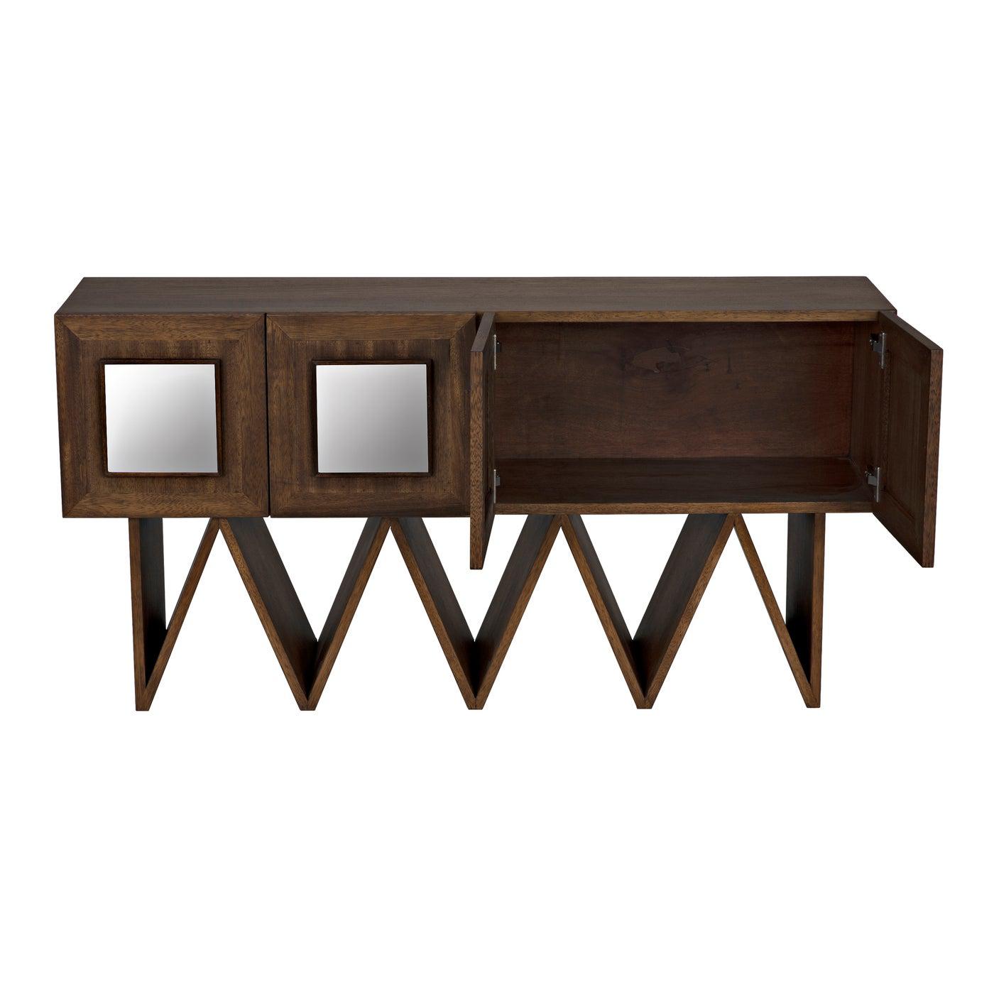 Jean-Michel Sideboard, Dark Walnut with Mirror-Noir Furniture-Blue Hand Home