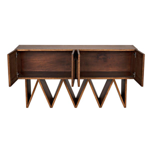 Jean-Michel Sideboard, Dark Walnut with Mirror-Noir Furniture-Blue Hand Home