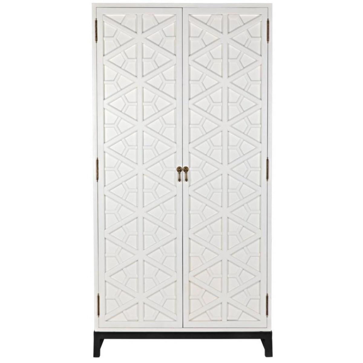 Noir Furniture Maharadshcha Hutch, Solid White-Noir Furniture-Blue Hand Home