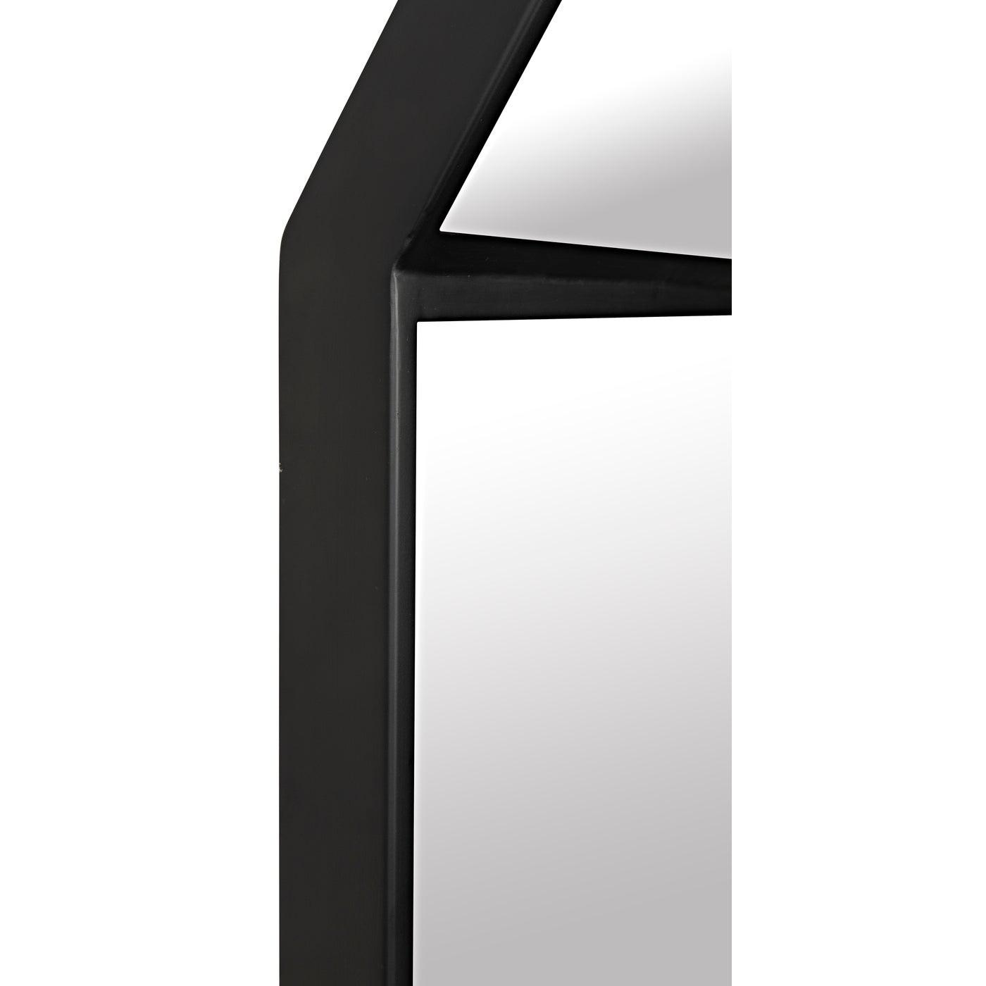 Noir Lazo Mirror, Black Steel-Noir Furniture-Blue Hand Home