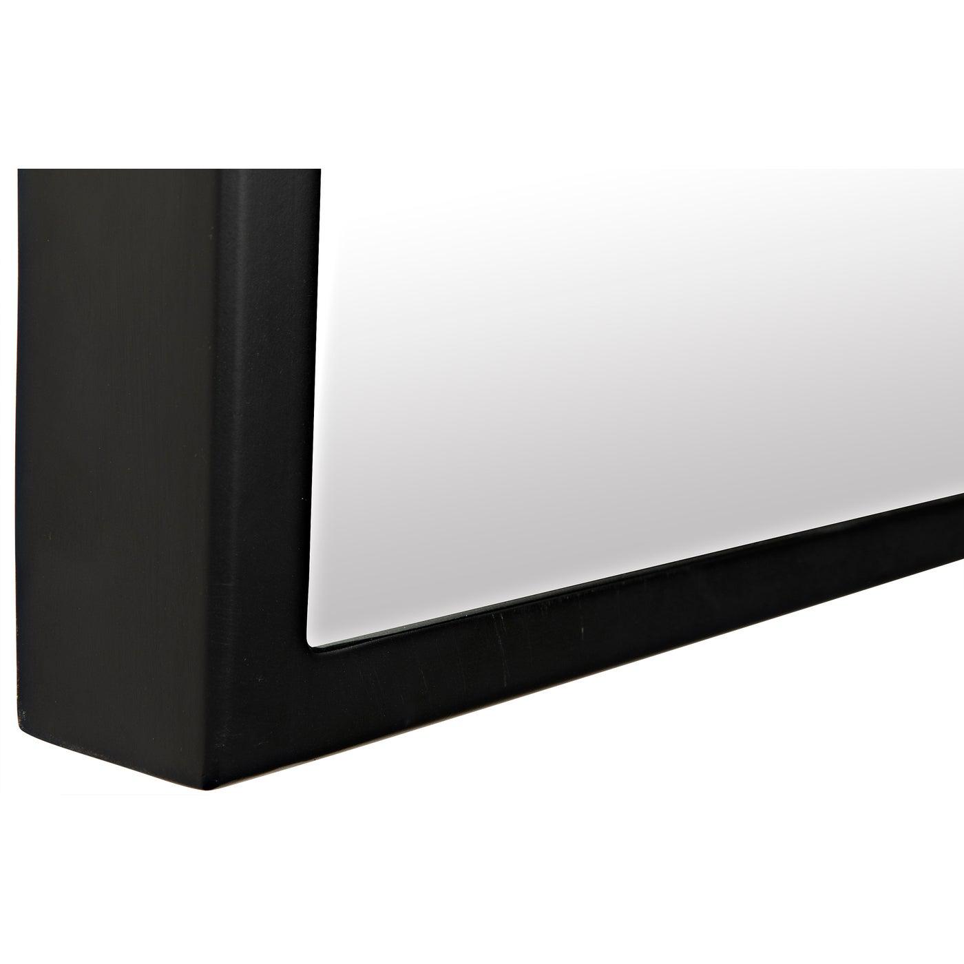 Noir Lazo Mirror, Black Steel-Noir Furniture-Blue Hand Home