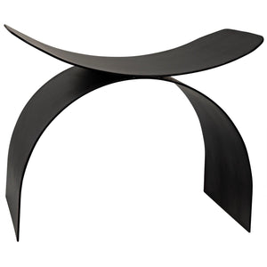 Noir Papillon Stool, Black Steel-Noir Furniture-Blue Hand Home