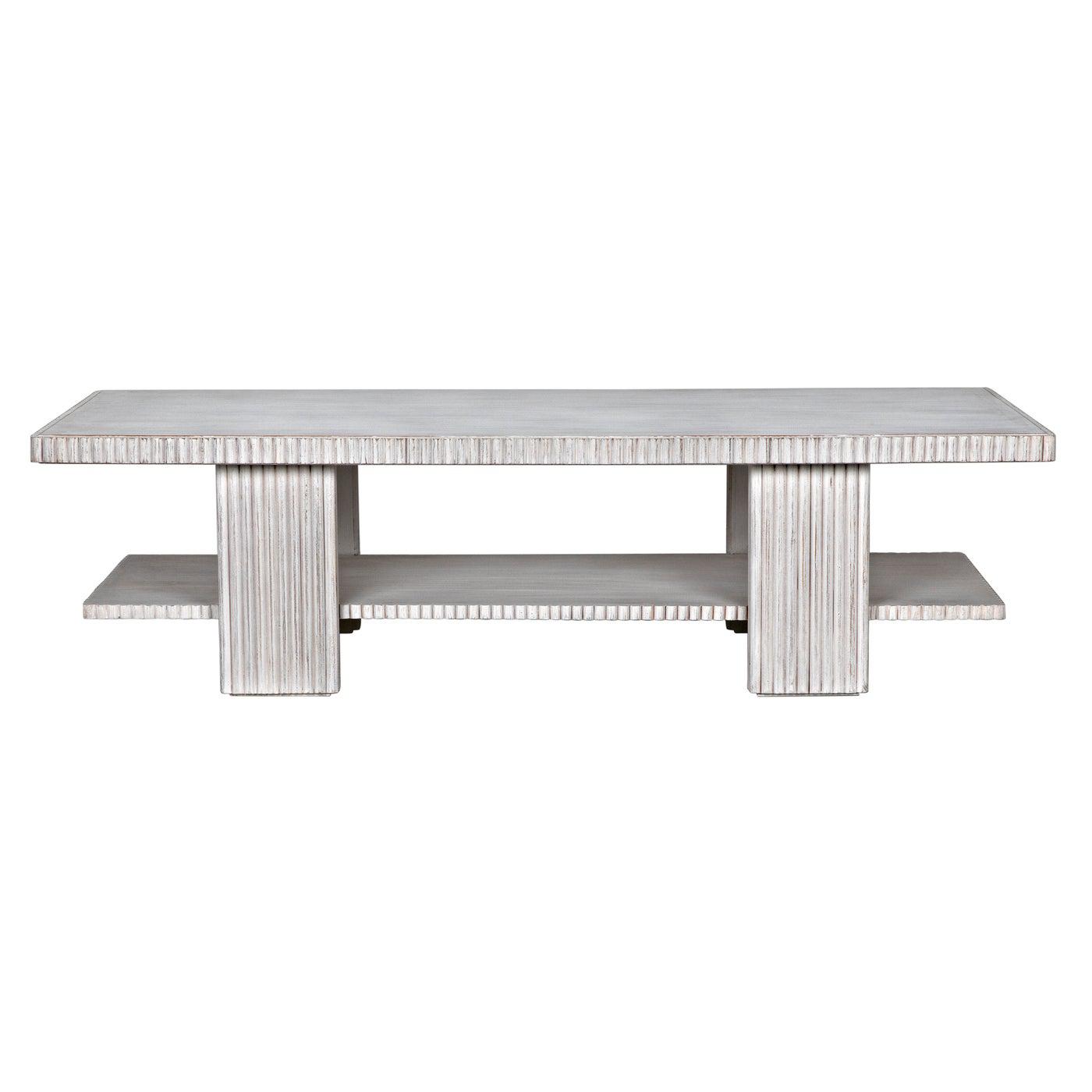 Humphrey Coffee Table, White Wash-Noir Furniture-Blue Hand Home