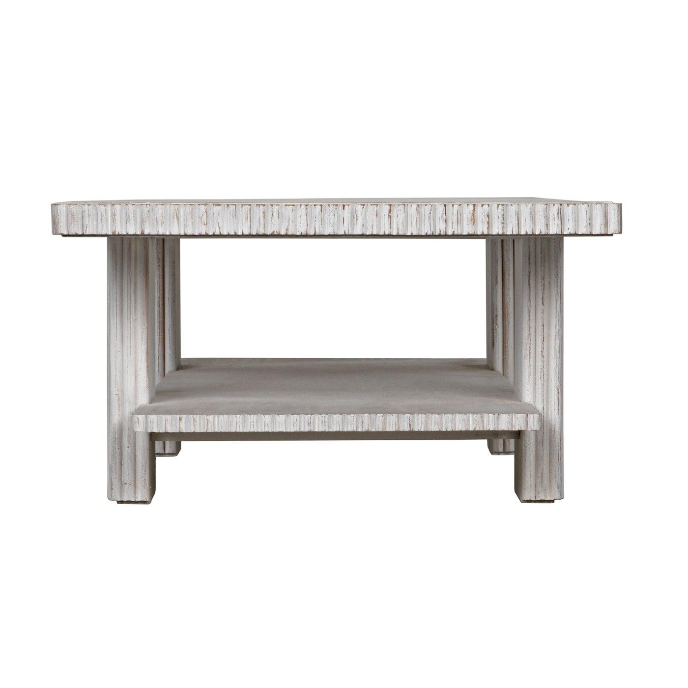 Humphrey Coffee Table, White Wash-Noir Furniture-Blue Hand Home