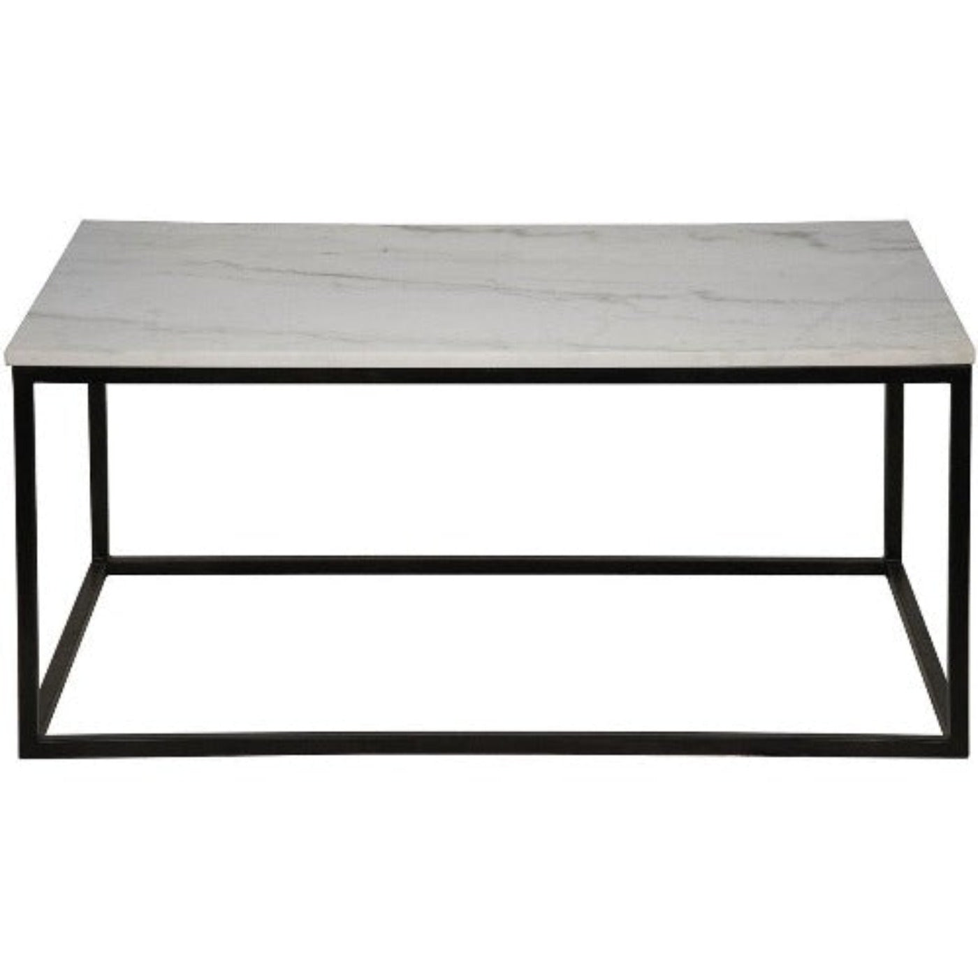 Noir Furniture Manning Coffee Table, Black Metal with Quartz Top-Noir Furniture-Blue Hand Home