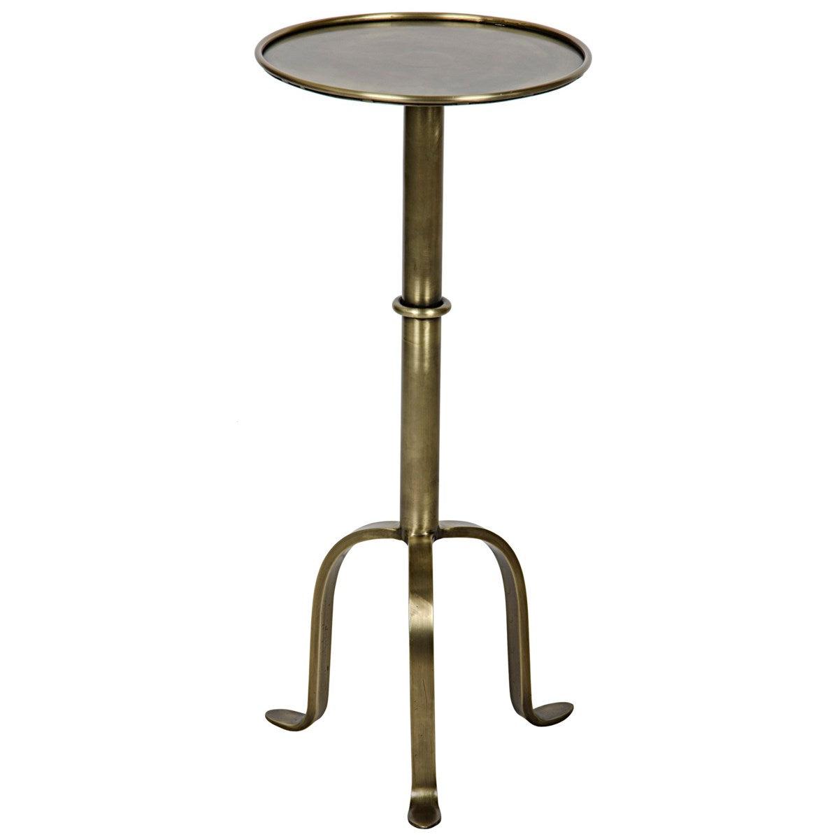 Noir Furniture Tini Side Table, Antique Brass-Noir Furniture-Blue Hand Home