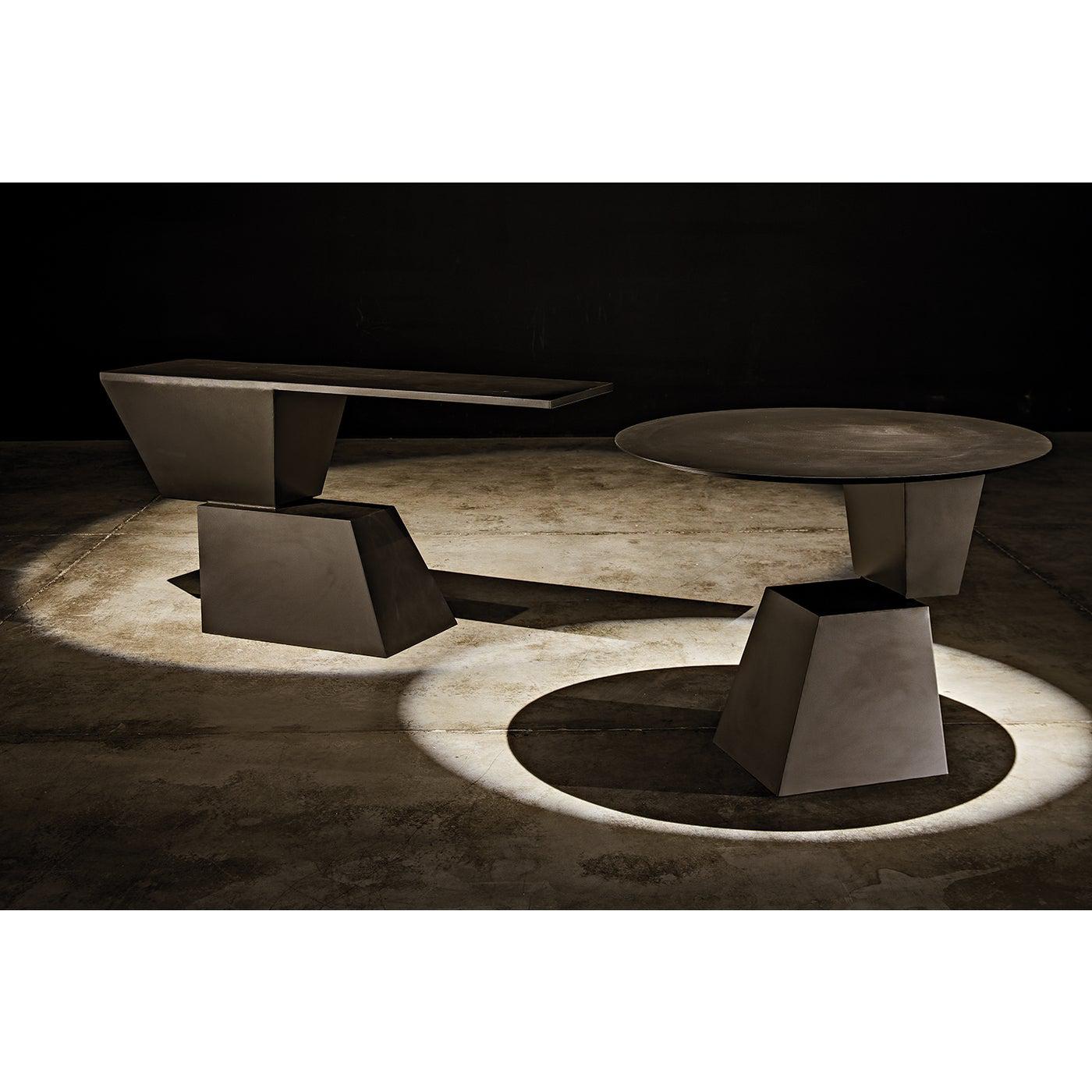 Round Pieta Table, Black Steel-Noir Furniture-Blue Hand Home