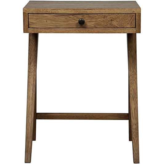 Noir Peter Side Table, Dark Walnut-Noir Furniture-Blue Hand Home