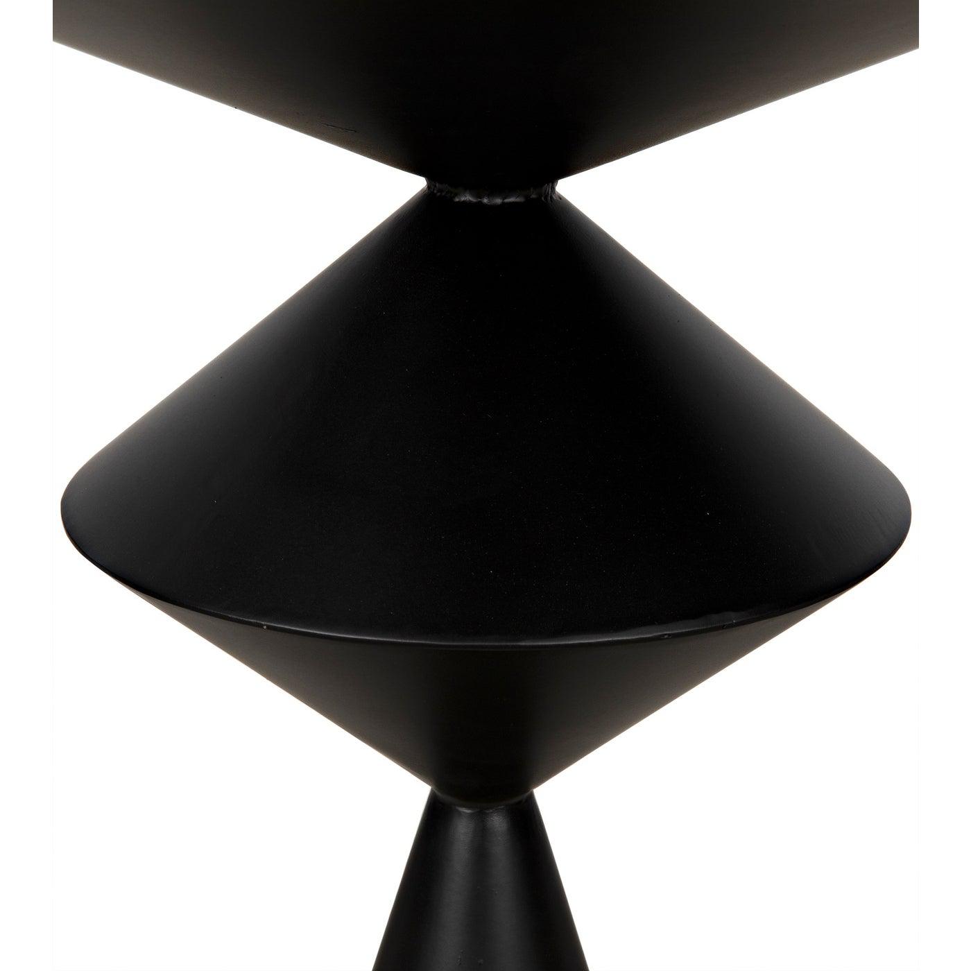 Noir Zasa Side Table, Black Steel-Noir Furniture-Blue Hand Home