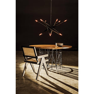 Lex Chandelier, Black Steel-Noir Furniture-Blue Hand Home