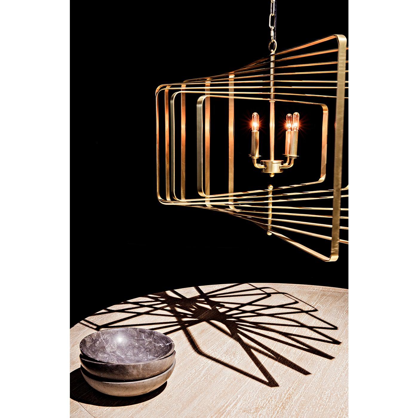 Dimaclema Chandelier, Small, Metal with Brass Finish-Noir Furniture-Blue Hand Home