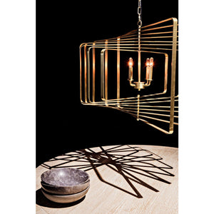 Dimaclema Chandelier, Small, Metal with Brass Finish-Noir Furniture-Blue Hand Home