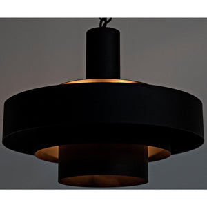 Parlor Pendant, Black Steel-Noir Furniture-Blue Hand Home