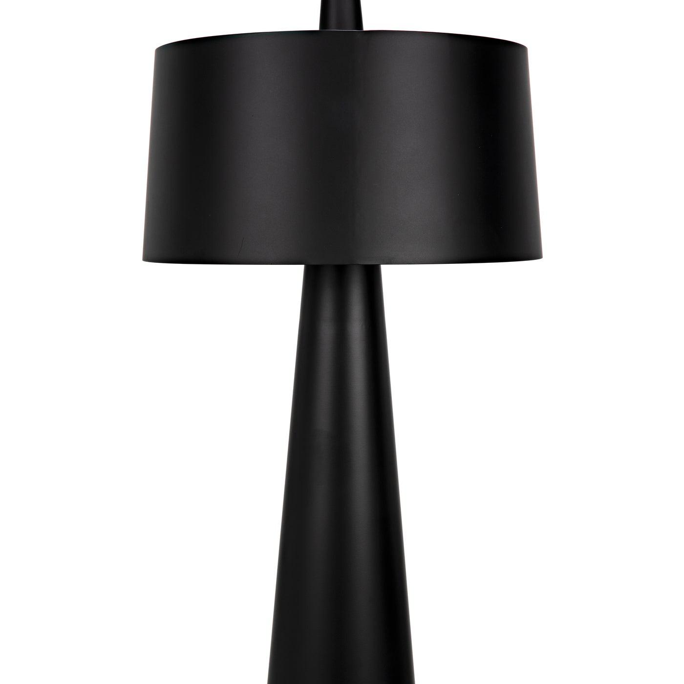 Moray Floor Lamp, Black Steel-Noir Furniture-Blue Hand Home