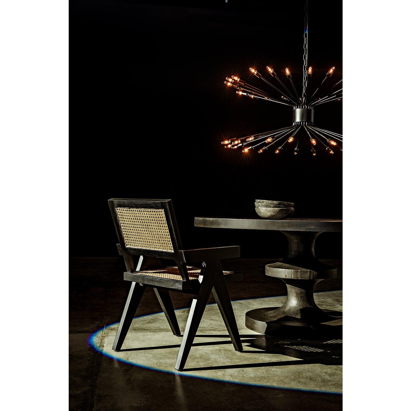 Lampberto Chandelier, Black Steel-Noir Furniture-Blue Hand Home