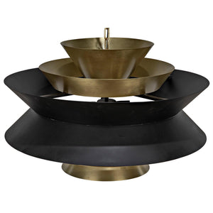 Arion Pendant, Steel with Brass Finish-Noir Furniture-Blue Hand Home