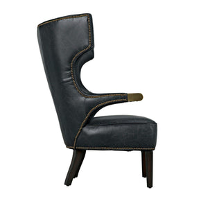 Noir Heracles Chair, Leather-Noir Furniture-Blue Hand Home