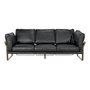 Noir Apollo Sofa, Leather-Noir Furniture-Blue Hand Home