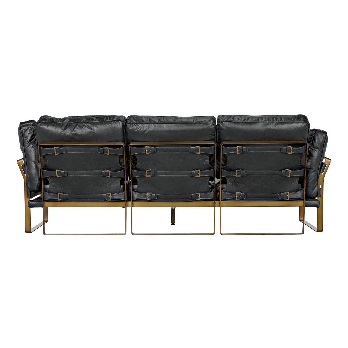 Noir Apollo Sofa, Leather-Noir Furniture-Blue Hand Home