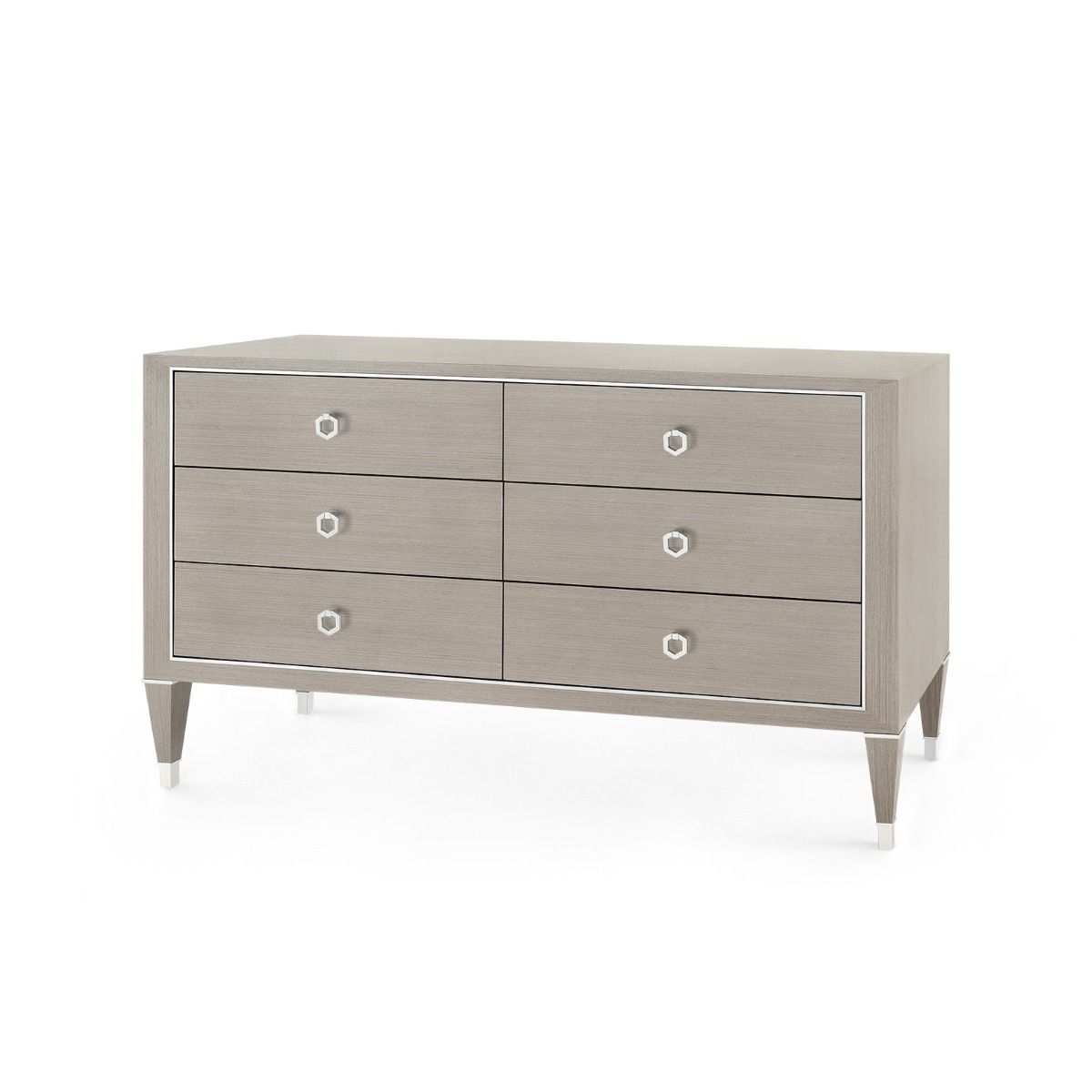 Villa & House - Morris Extra Large 6-drawer, Taupe Gray-Bungalow 5-Blue Hand Home