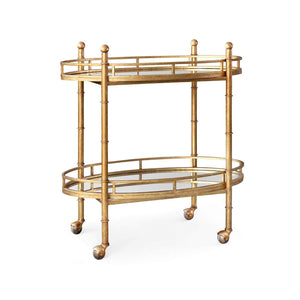 Villa & House - Normandy Bar Cart In Gold-Bungalow 5-Blue Hand Home