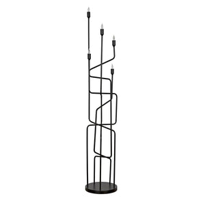 Noir Moriarty Floor Lamp, Black Metal-Noir Furniture-Blue Hand Home