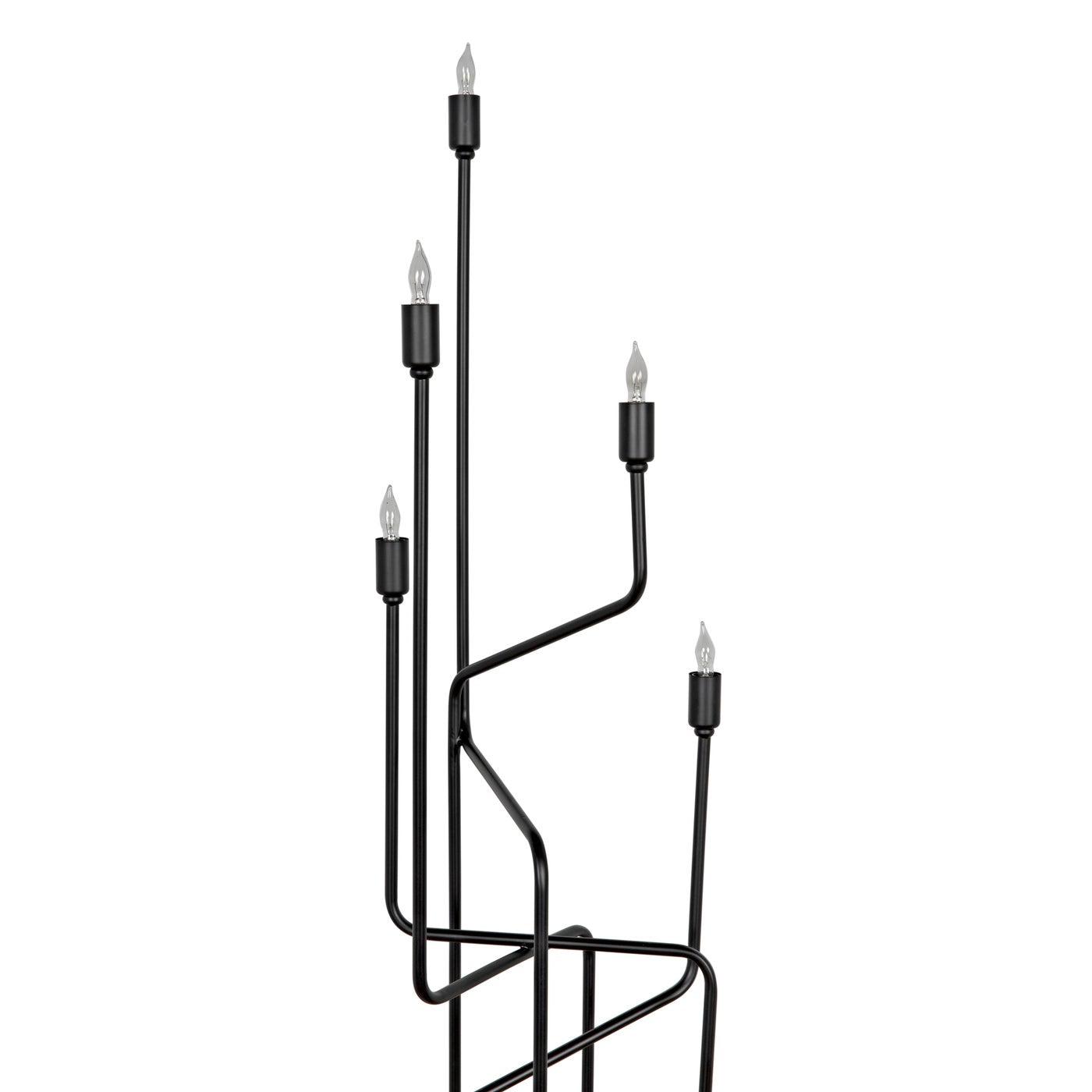 Noir Moriarty Floor Lamp, Black Metal-Noir Furniture-Blue Hand Home