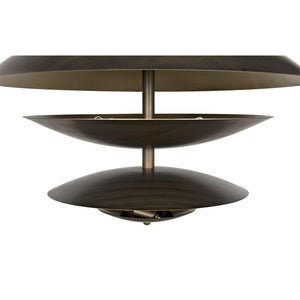 Noir Nora Chandelier, Metal with Aged Brass Finish-Noir Furniture-Blue Hand Home