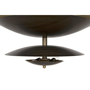 Noir Nora Chandelier, Metal with Aged Brass Finish-Noir Furniture-Blue Hand Home